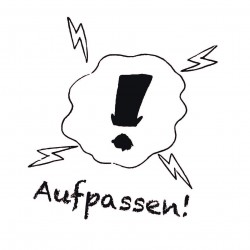 Pädagogischer Stempel - Motiv „Aufpassen“