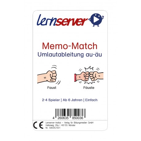 Lernserver-Spiel Memo-Match: Umlautableitung au-äu, leicht, mit Bild