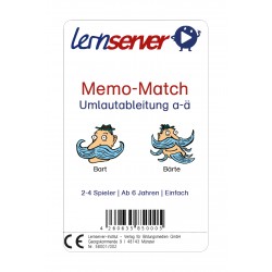 Lernserver-Spiel Memo-Match: Umlautableitung a-ä, leicht, mit Bild